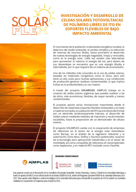 Póster proyecto SOLARFLEX